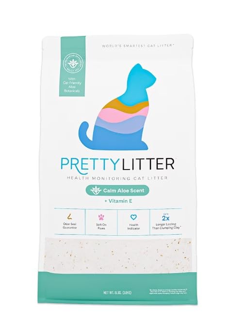 Cat Litter, Calm Aloe Scent with Vitamin E, Non-Clumping Silica Crystals, 8 lbs. R8245