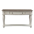 Antique White Wood Sofa Table with 1 Drawer and 1 Shelf E37300