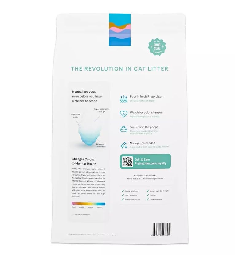 Cat Litter, Calm Aloe Scent with Vitamin E, Non-Clumping Silica Crystals, 8 lbs. R8245