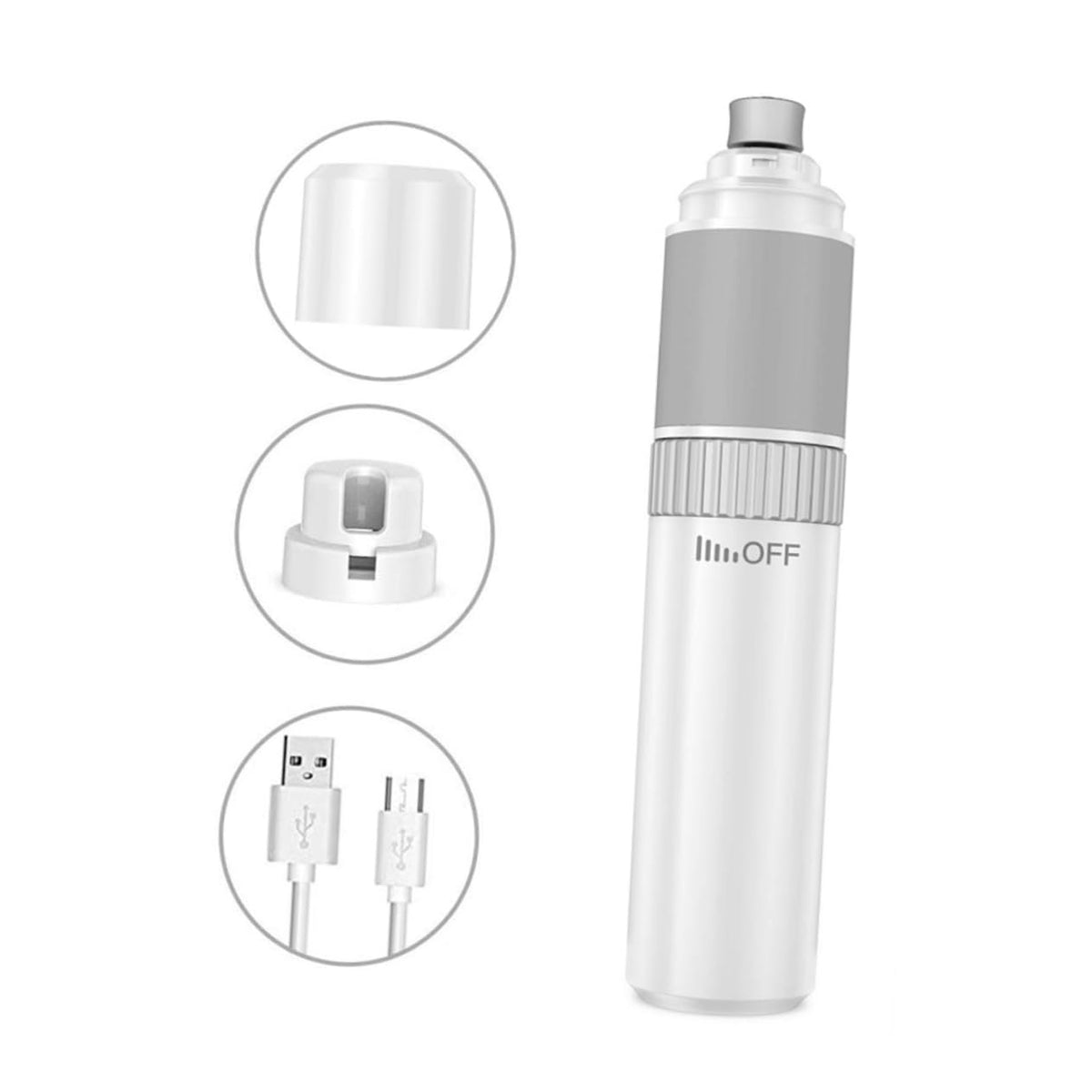 Cat Nail Clipper Electric Grinder USB Rechargeable White M2217