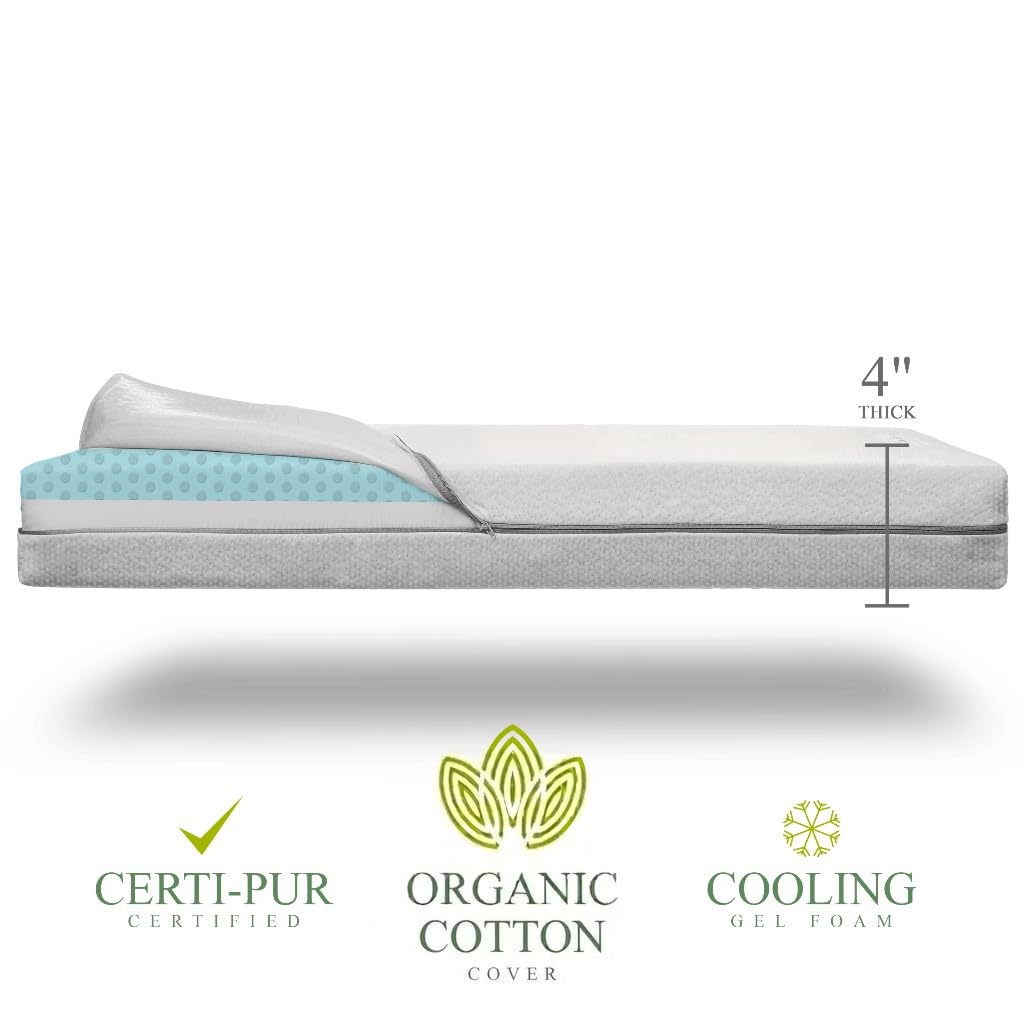 Organic Cotton 2-Sided Memory Foam Crib Mattress Y993219