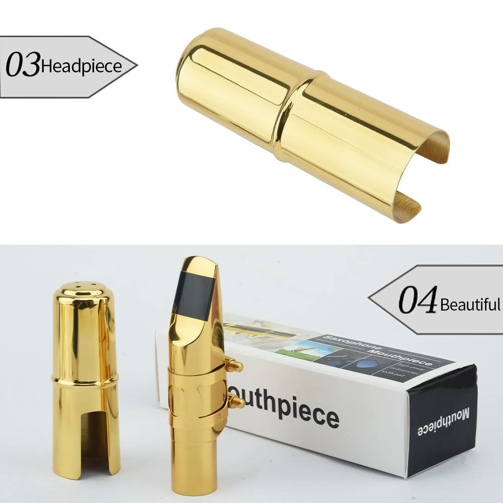 Alto Saxophone Mouthpiece with Cap and Ligature Gold 5C L997