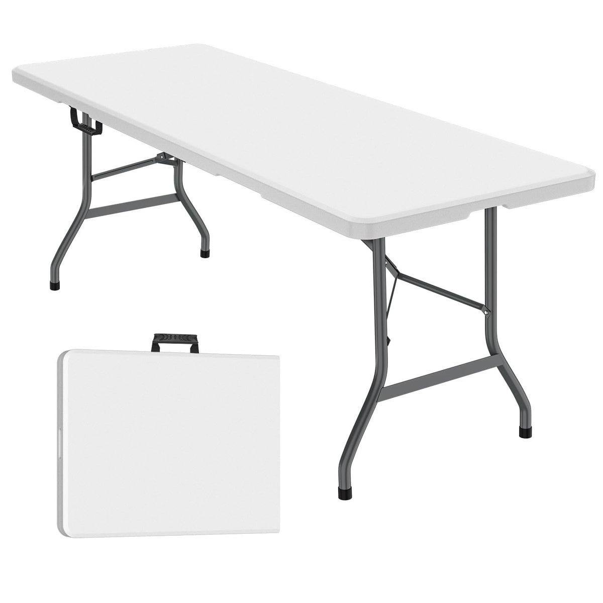 6 ft Portable Folding Table, Waterproof Top, 330 lb Capacity G1657