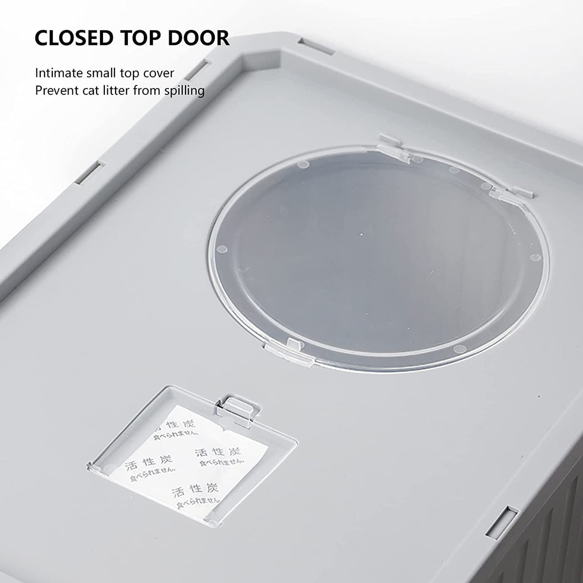 Foldable Top Entry Cat Litter Box with Lid and Scoop I80840