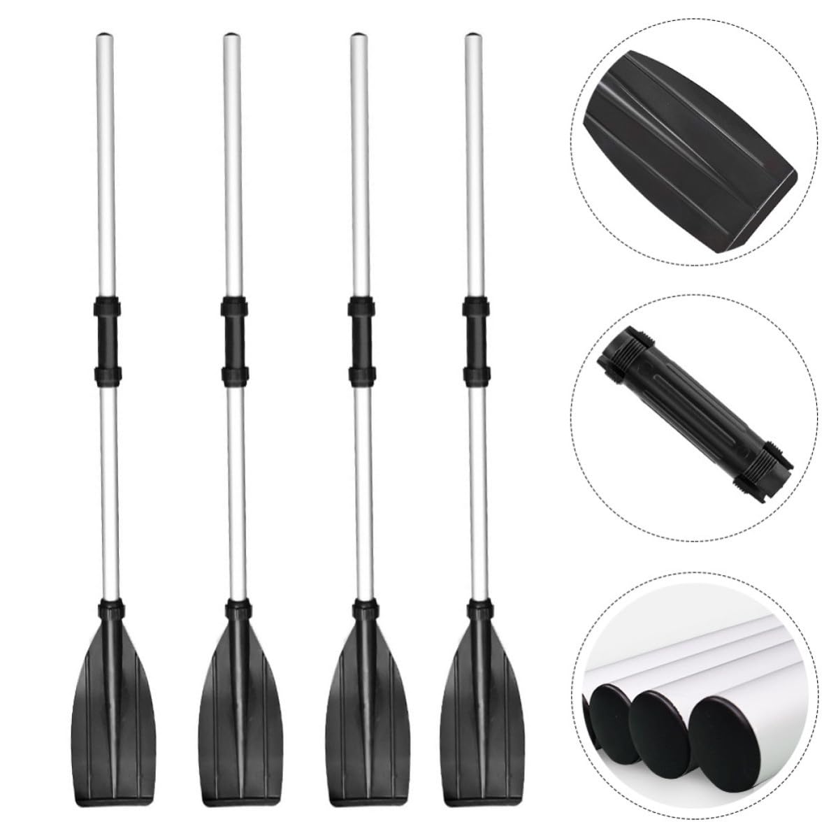 Boat Paddle Detachable Aluminum Alloy 2 Pairs T532106