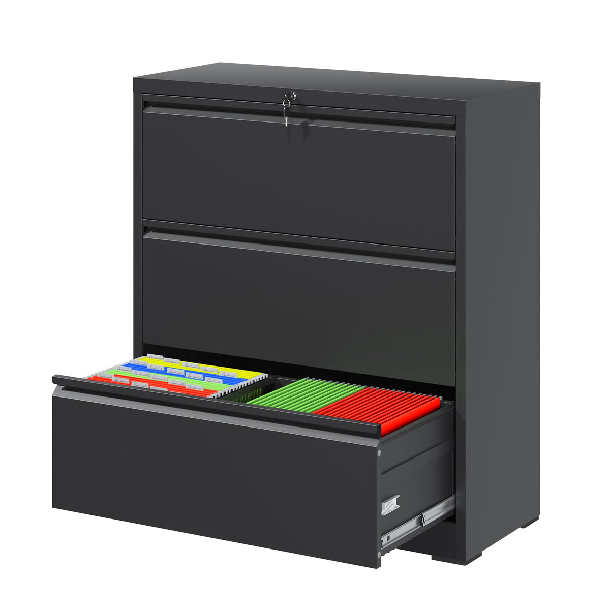 3 Drawer Metal File Cabinet with Lock O985