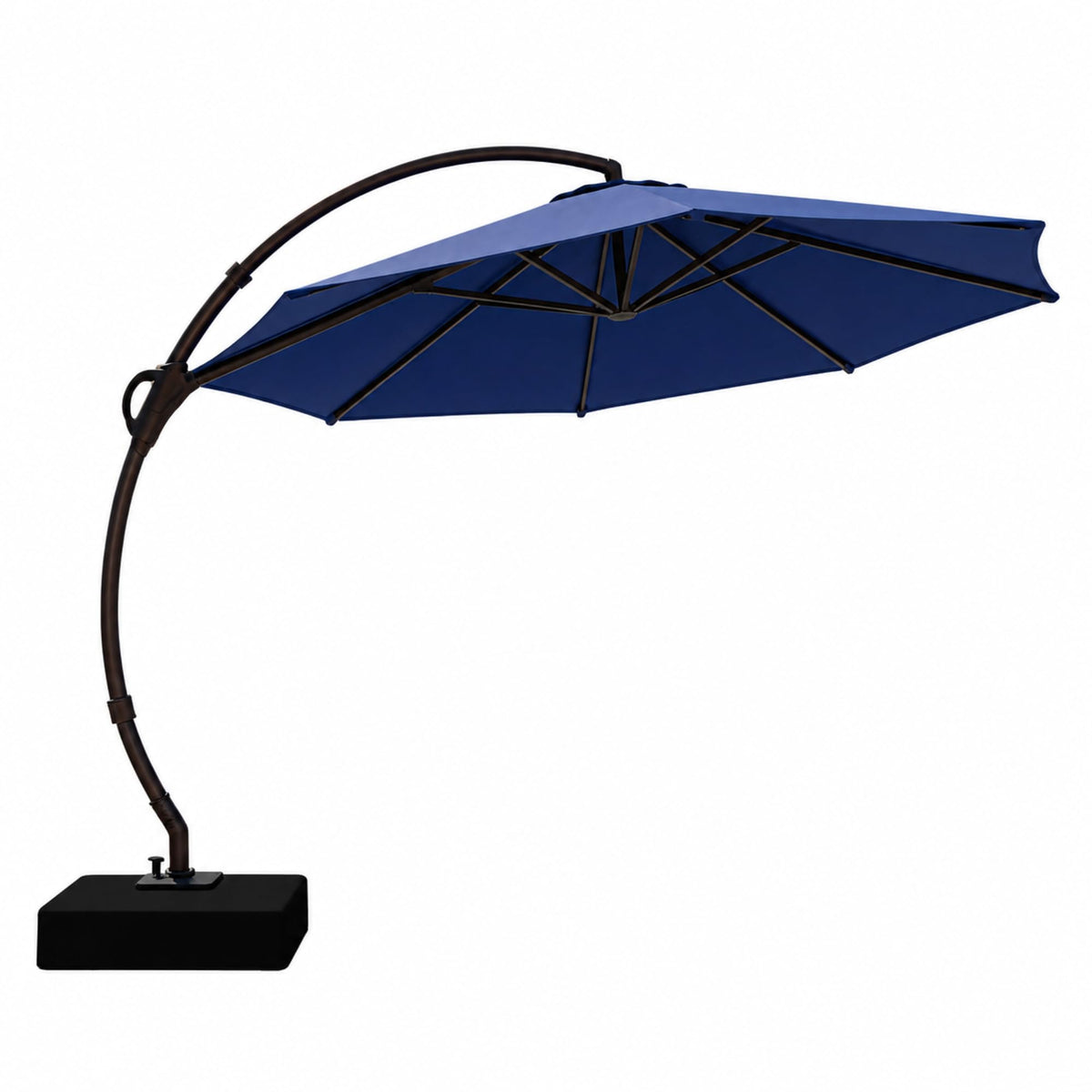 11 FT Navy Blue Cantilever Patio Umbrella with Base I74572
