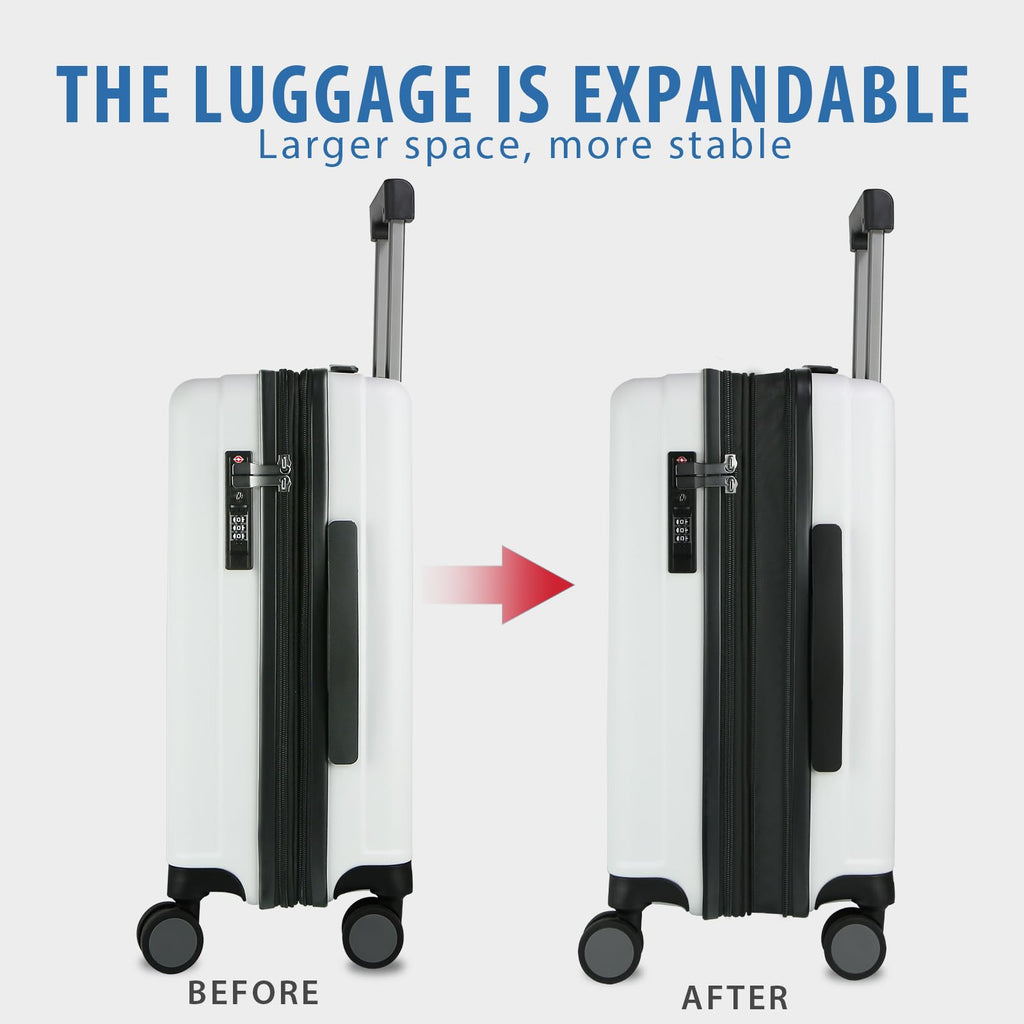 Carry On Luggage 20-Inch White I39090