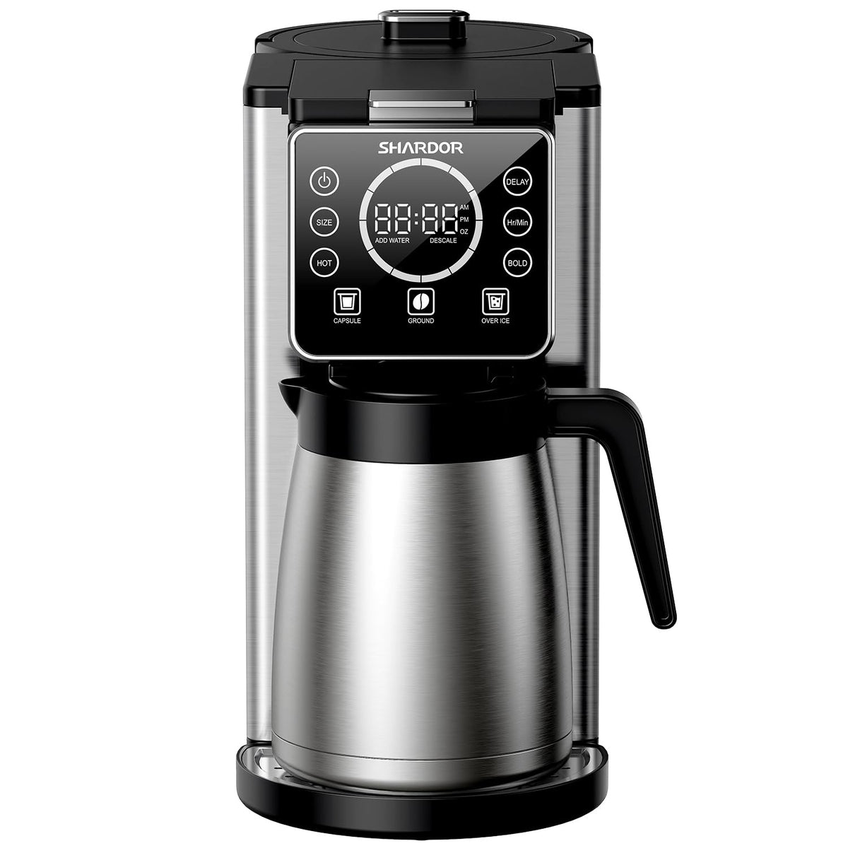 Single Serve & Carafe Coffee Maker, 6-24oz, Thermal Carafe O65982