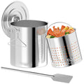60QT Stainless Steel Stockpot with Basket H848