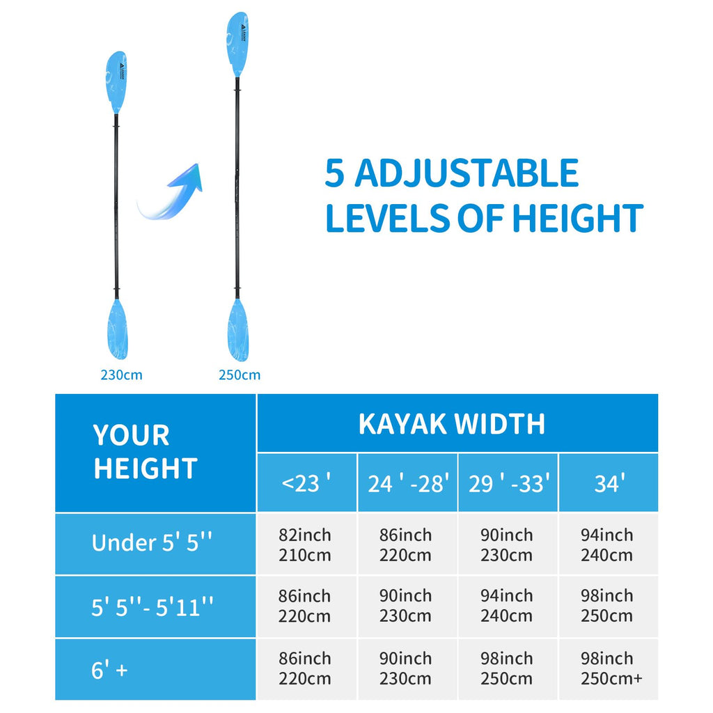 Adjustable Kayak Paddle 90-98in N161
