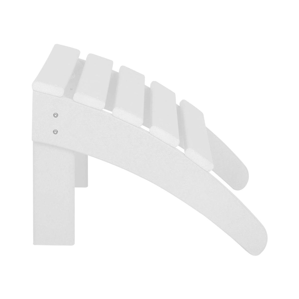 White All Weather Poly Lumber Adirondack Ottoman A44106