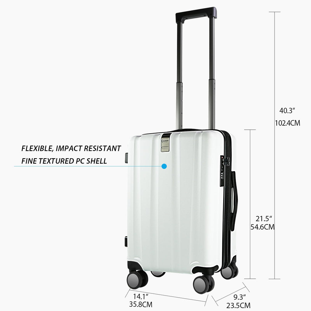 Carry On Luggage 20-Inch White I39090