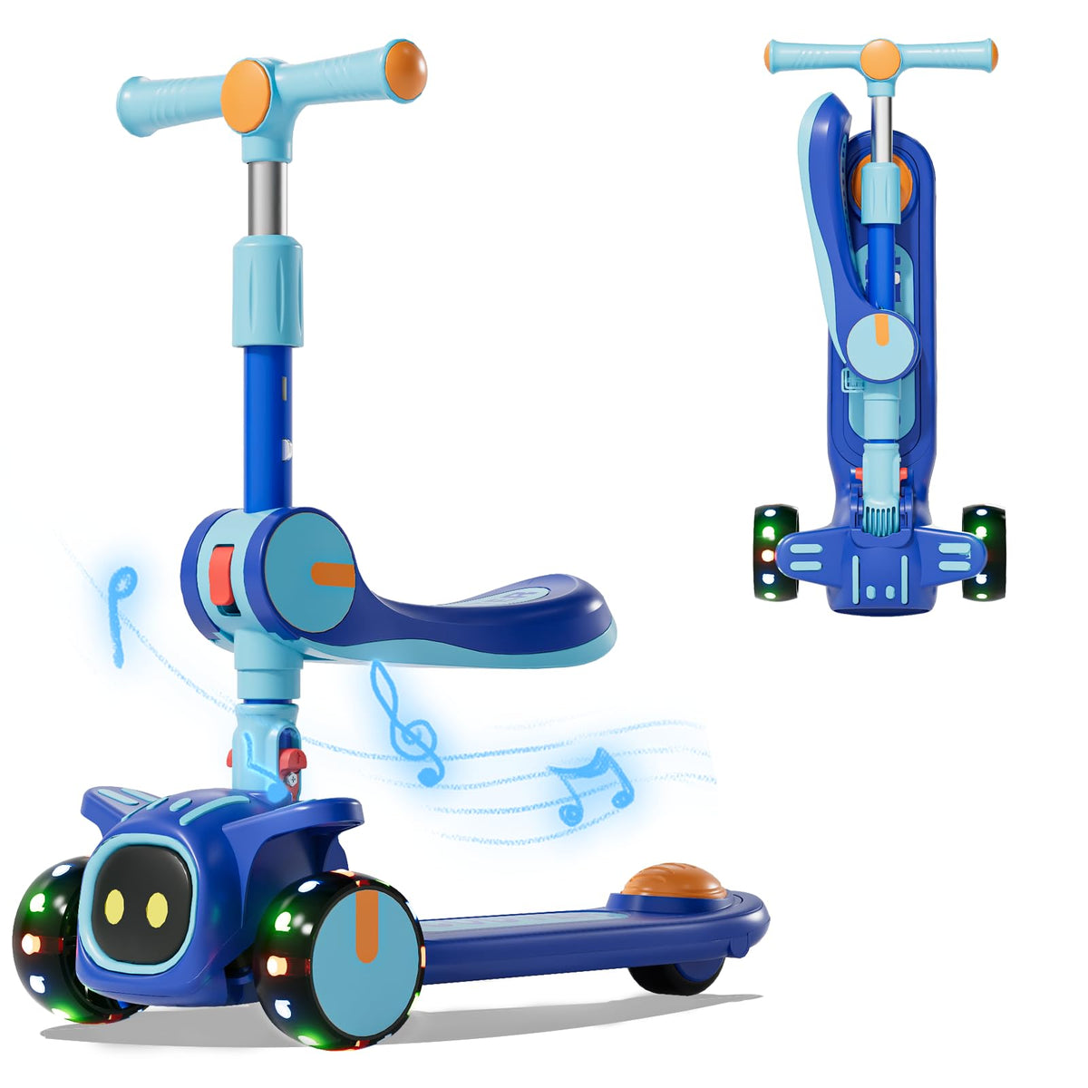 2-in-1 Kids 3 Wheel Kick Scooter with Adjustable Seat G933