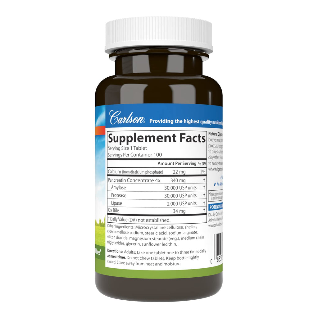 Natural Digestive Enzymes, 100 Tablets N585694