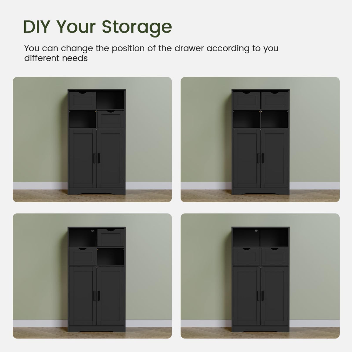 Bathroom Storage Cabinet with 2 Drawers P96318