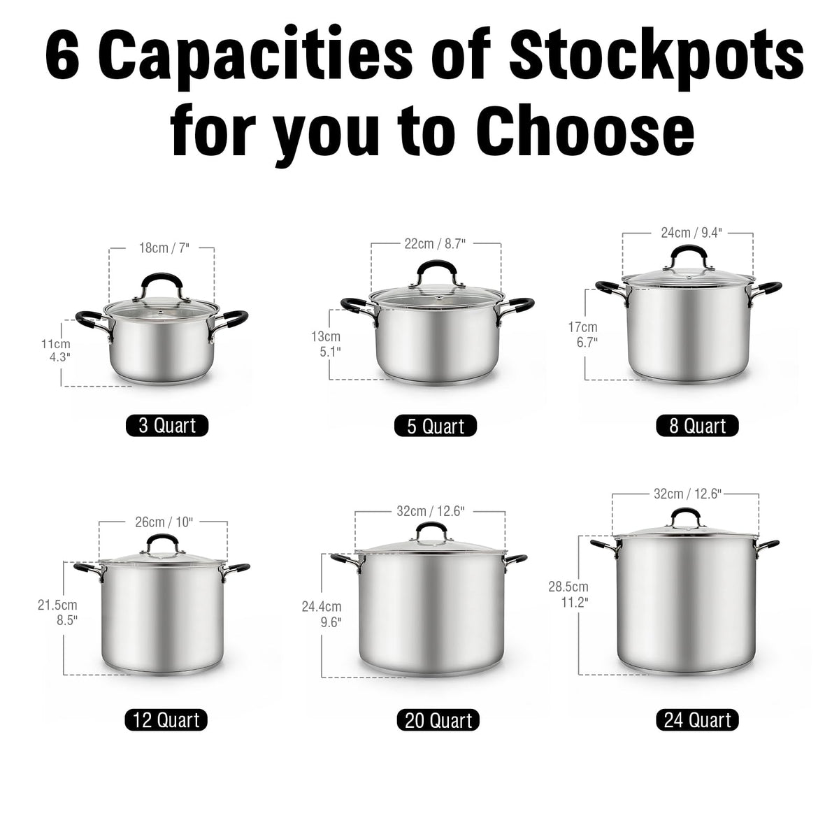 12-Quart Stainless Steel Stock Pot with Lid Z627845