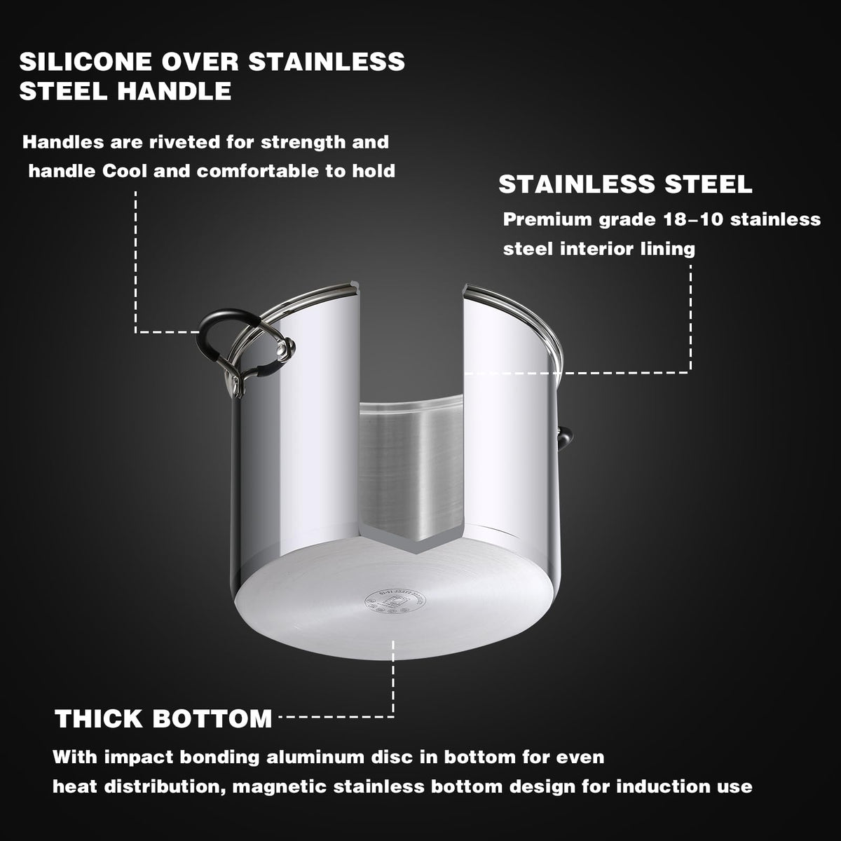 12-Quart Stainless Steel Stock Pot with Lid Z627845