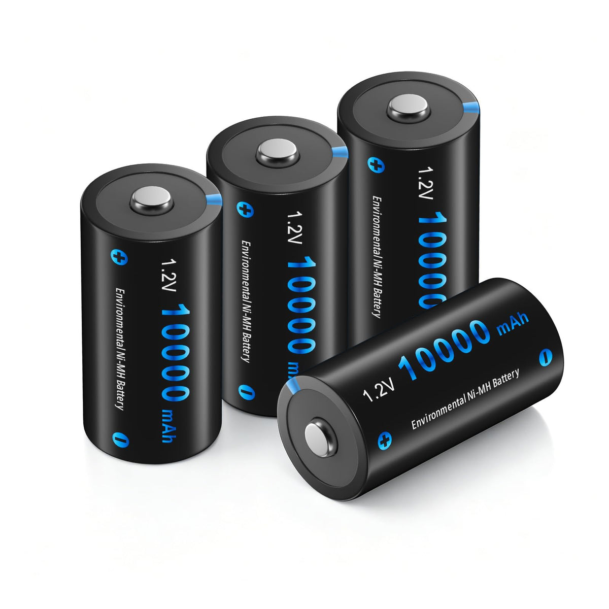 4 Pack Rechargeable D Batteries 10000mAh L949716