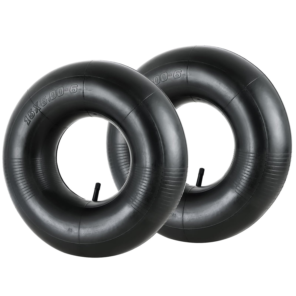 2 Pack 15x6.00-6" Inner Tubes with TR-13 Straight Valve Stem O326