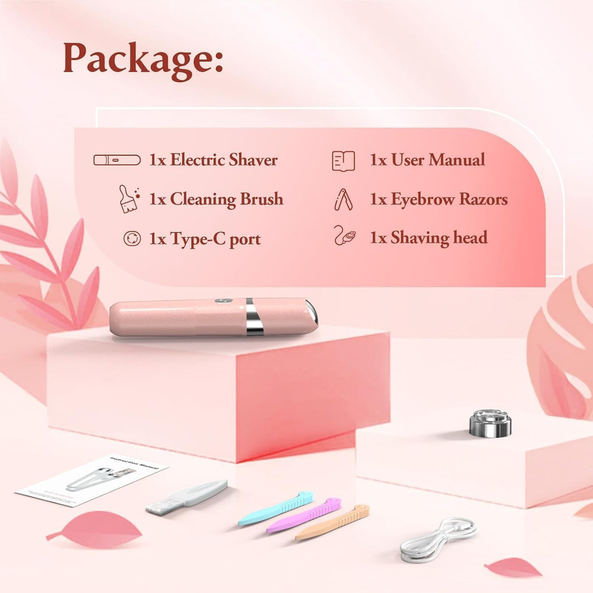 2 in 1 USB Rechargeable Epilator D621