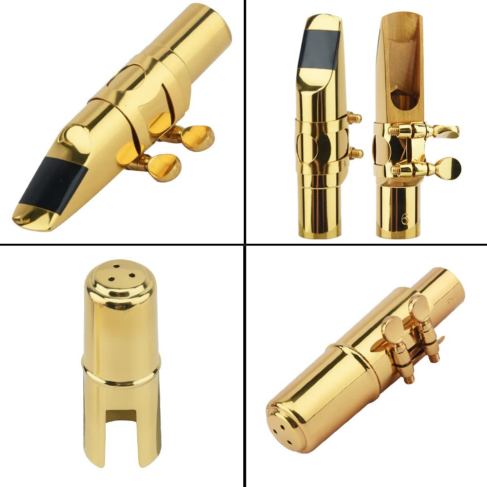 Alto Saxophone Mouthpiece with Cap and Ligature Gold 5C L997