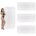 Transparent Inflatable Chaise Pool Float with Cup Holder B202289