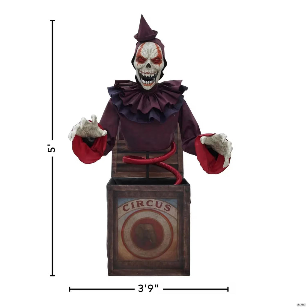 5 Ft. Skeleton Clown Halloween Decoration D50184
