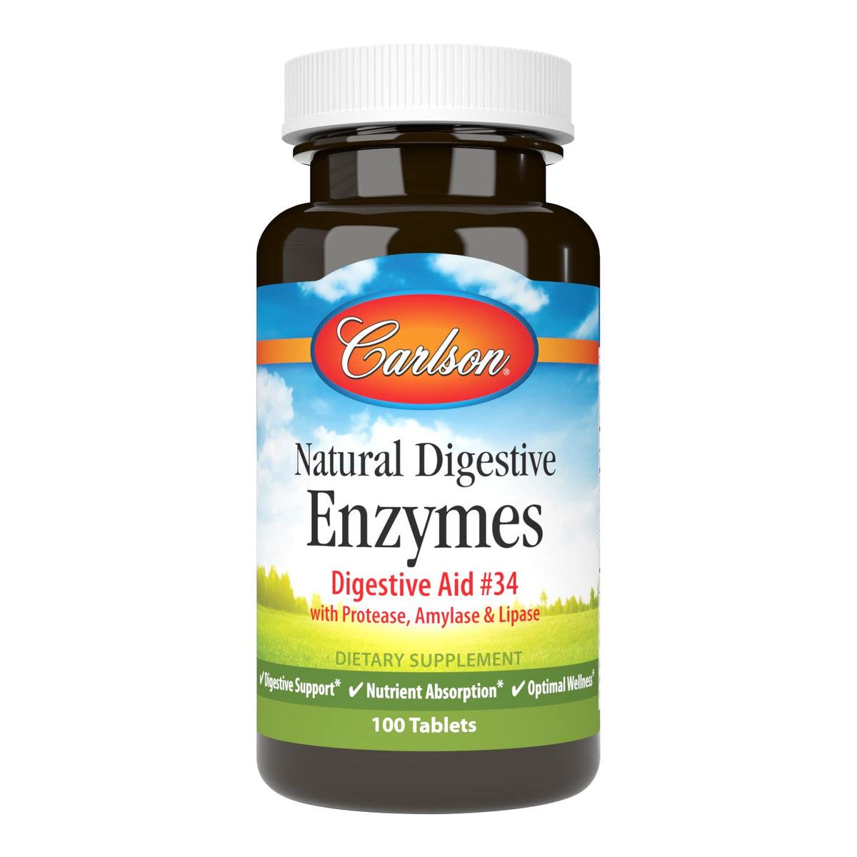Natural Digestive Enzymes, 100 Tablets N585694