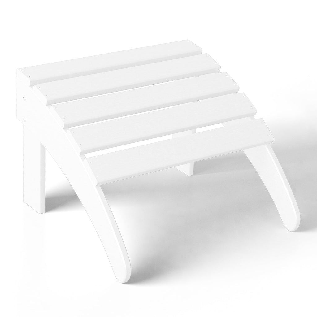 White All Weather Poly Lumber Adirondack Ottoman A44106