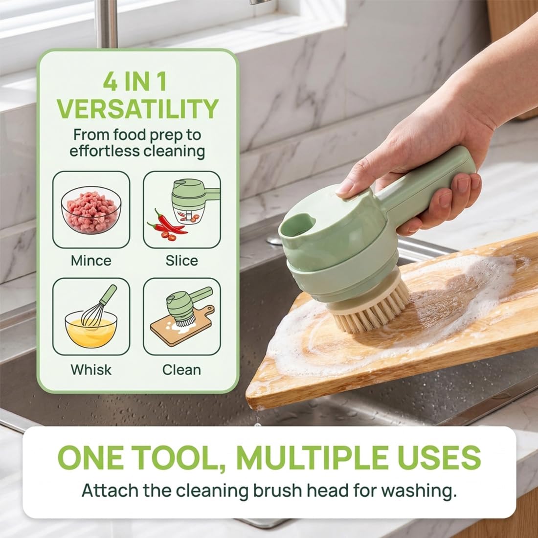 4 in 1 Handheld Electric Vegetable Cutter P66319