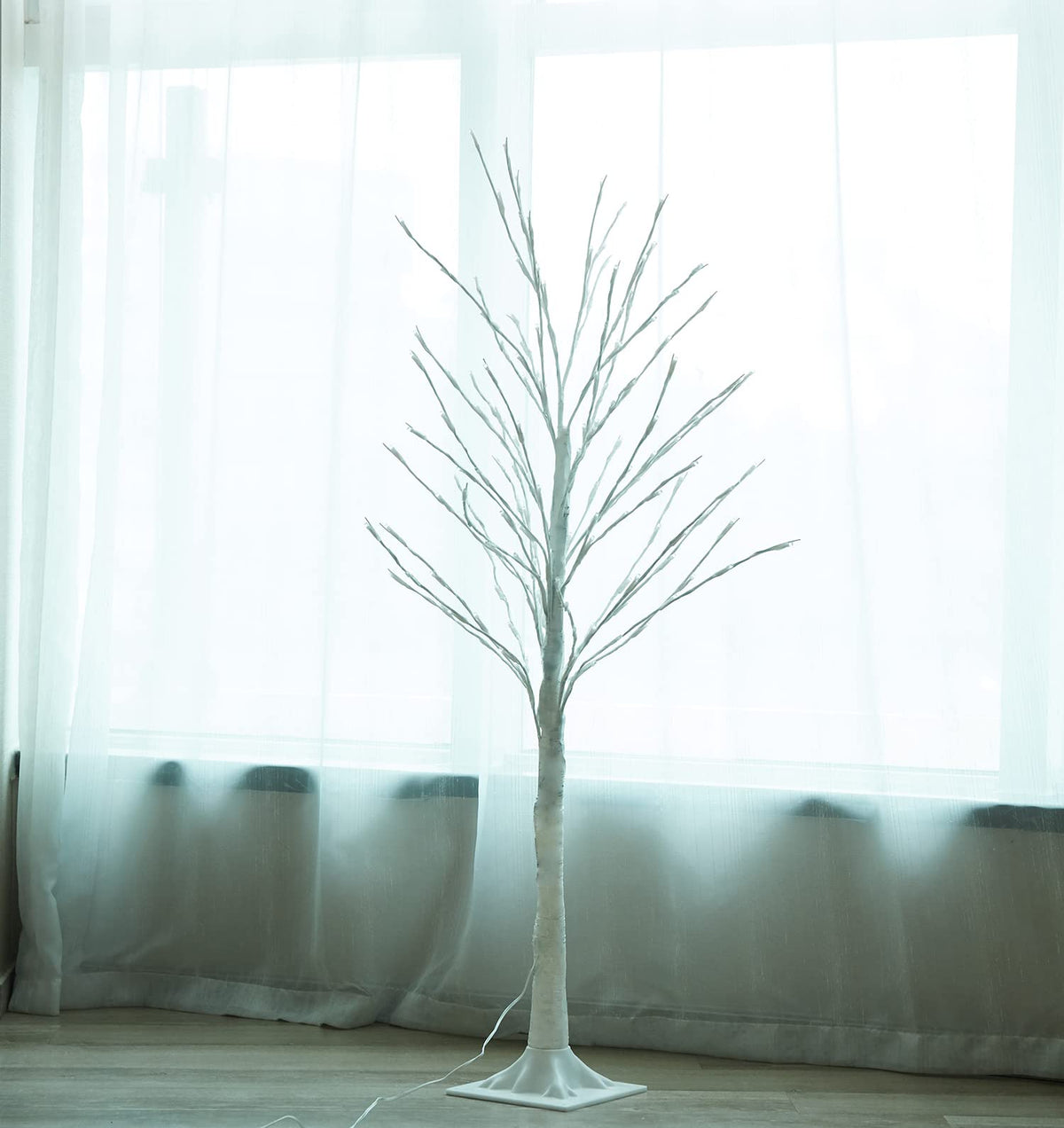 Lighted Birch Tree 4 Feet 160L LED Warm White H6106