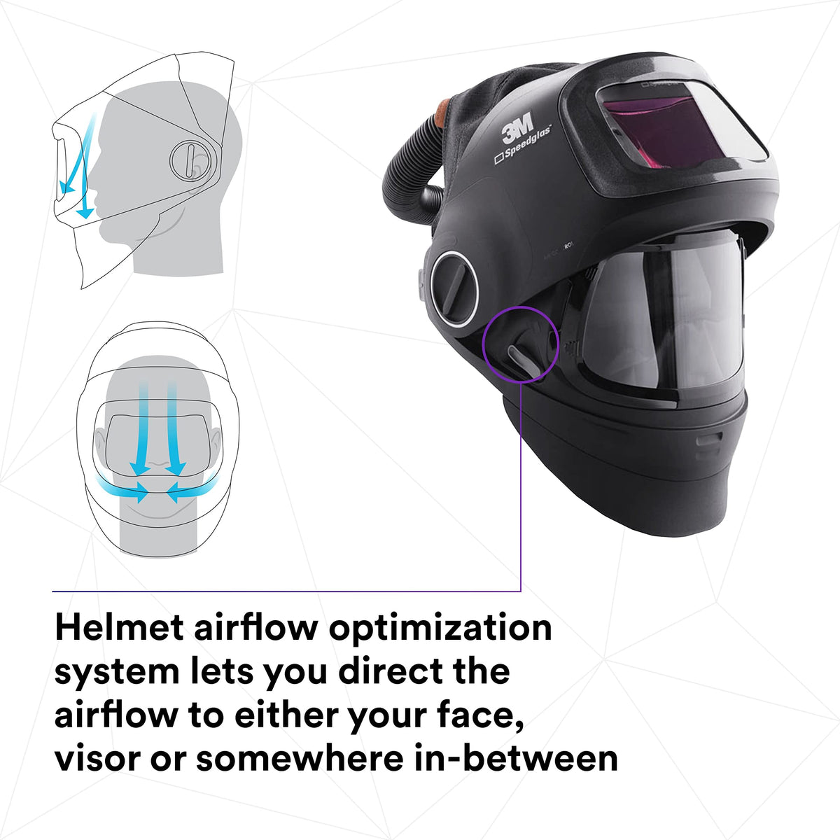 Heavy-Duty Welding Helmet with PAPR Assembly C659041