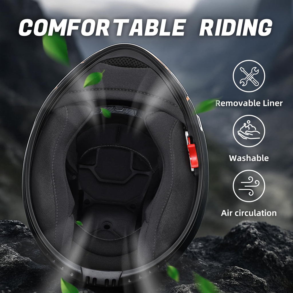 Full Face Dual Visor Motorcycle Helmet R65006