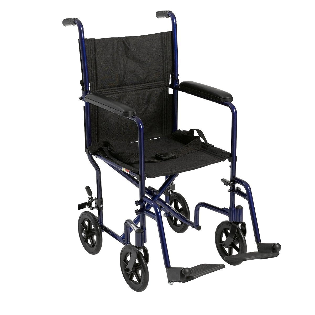 Blue Transport Wheelchair with Swing-Away Footrest M2851