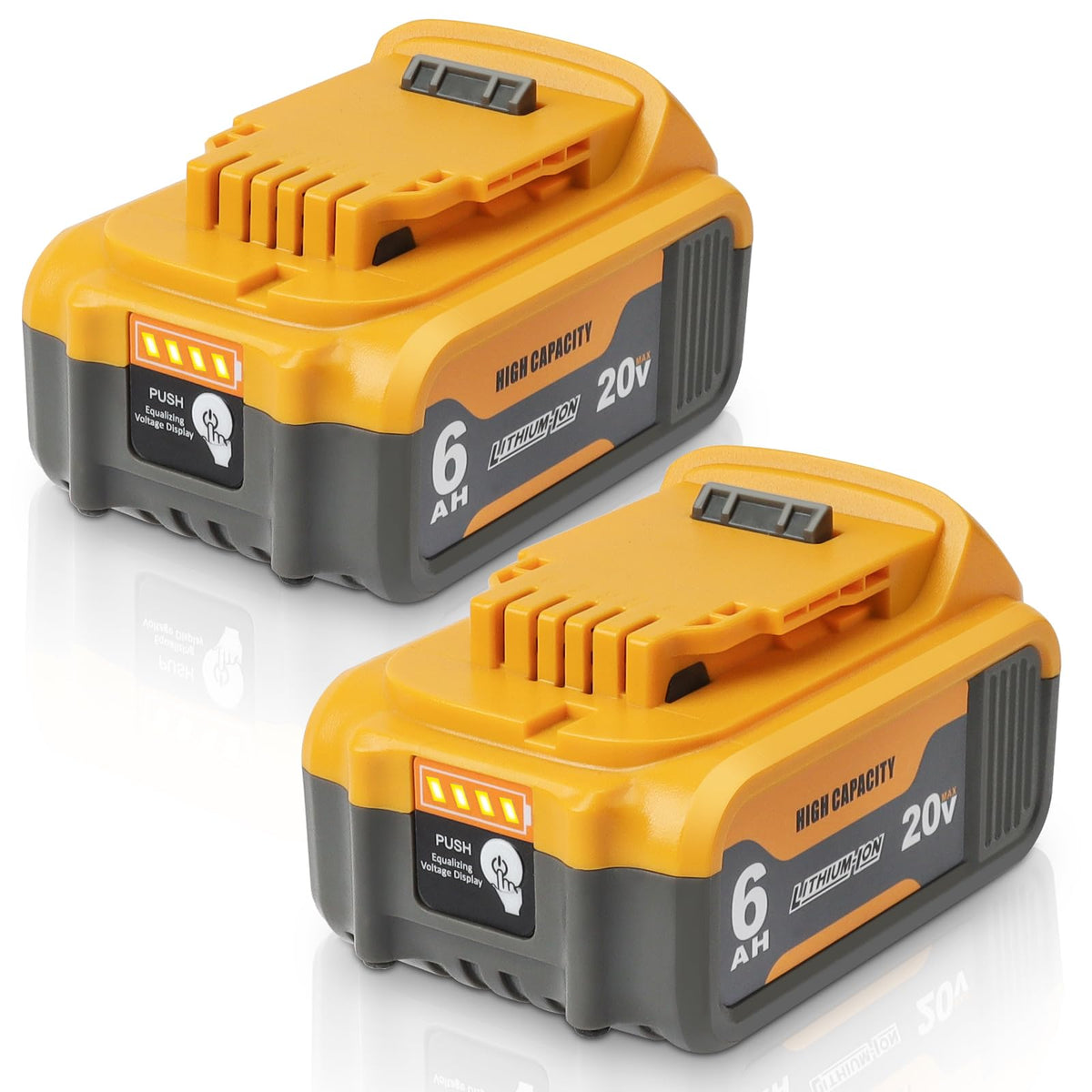 2 Pack 20V 6Ah Replacement Battery K974