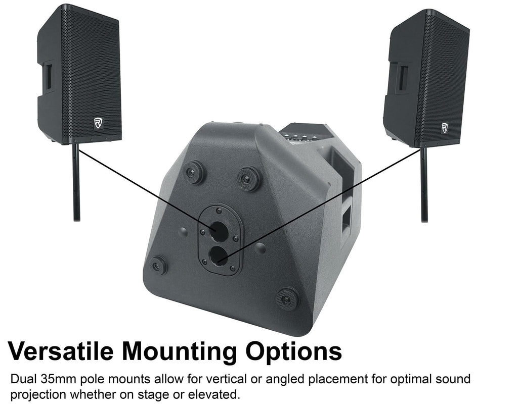 12" Active Powered Speaker with 2-Channel Mixer, 2-Pack W789609