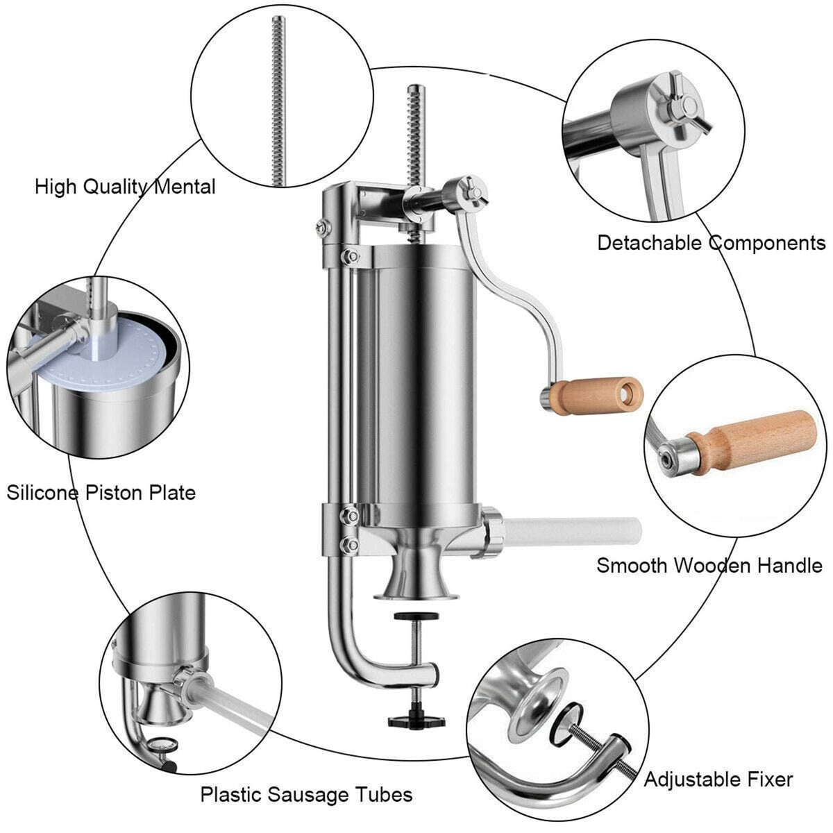 2.5 LBS Vertical Manual Sausage Stuffer J915967