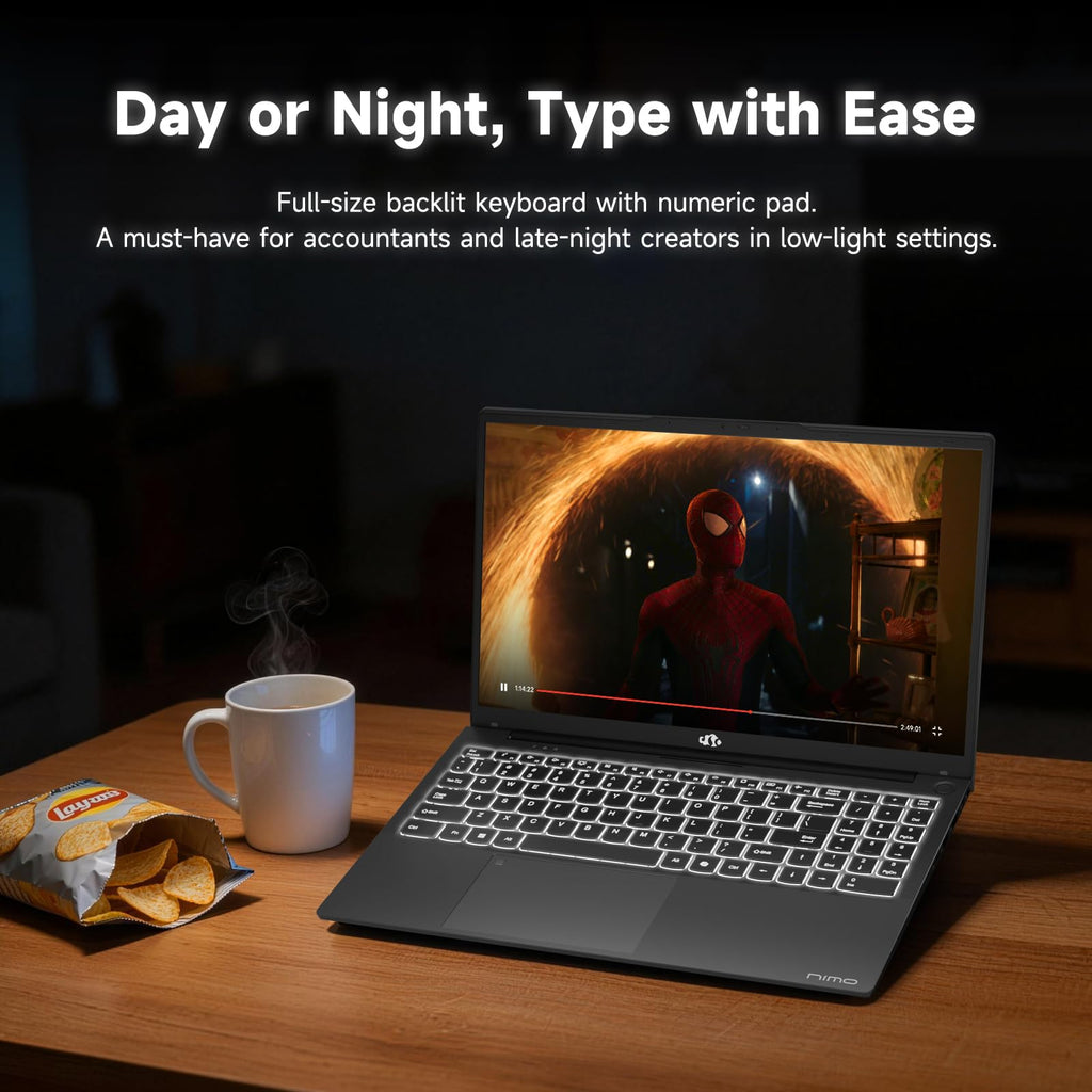 15.6" FHD Laptop, Intel 4 Cores, 8GB RAM, 256GB SSD L46884
