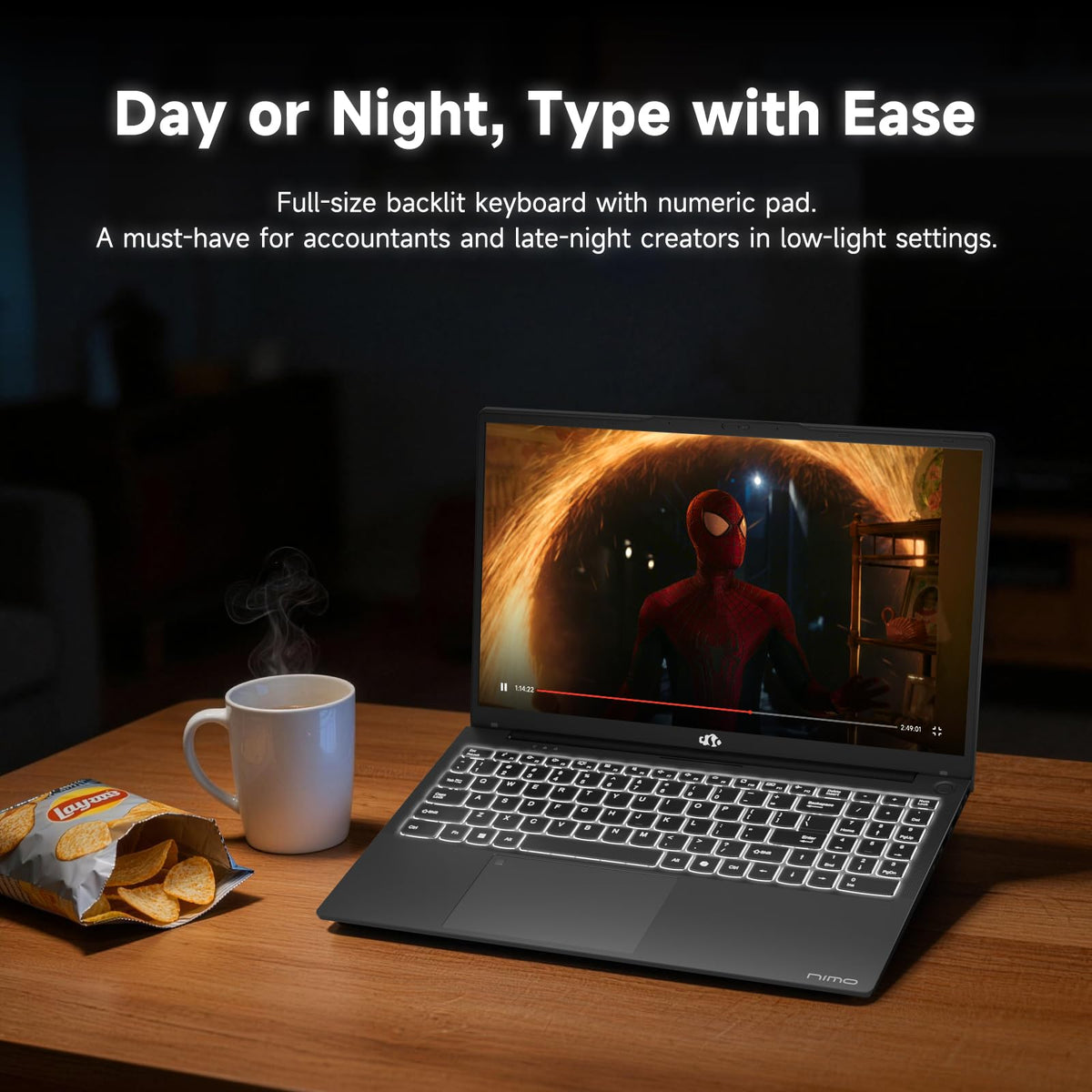 15.6" FHD Laptop, Intel 4 Cores, 8GB RAM, 256GB SSD L46884