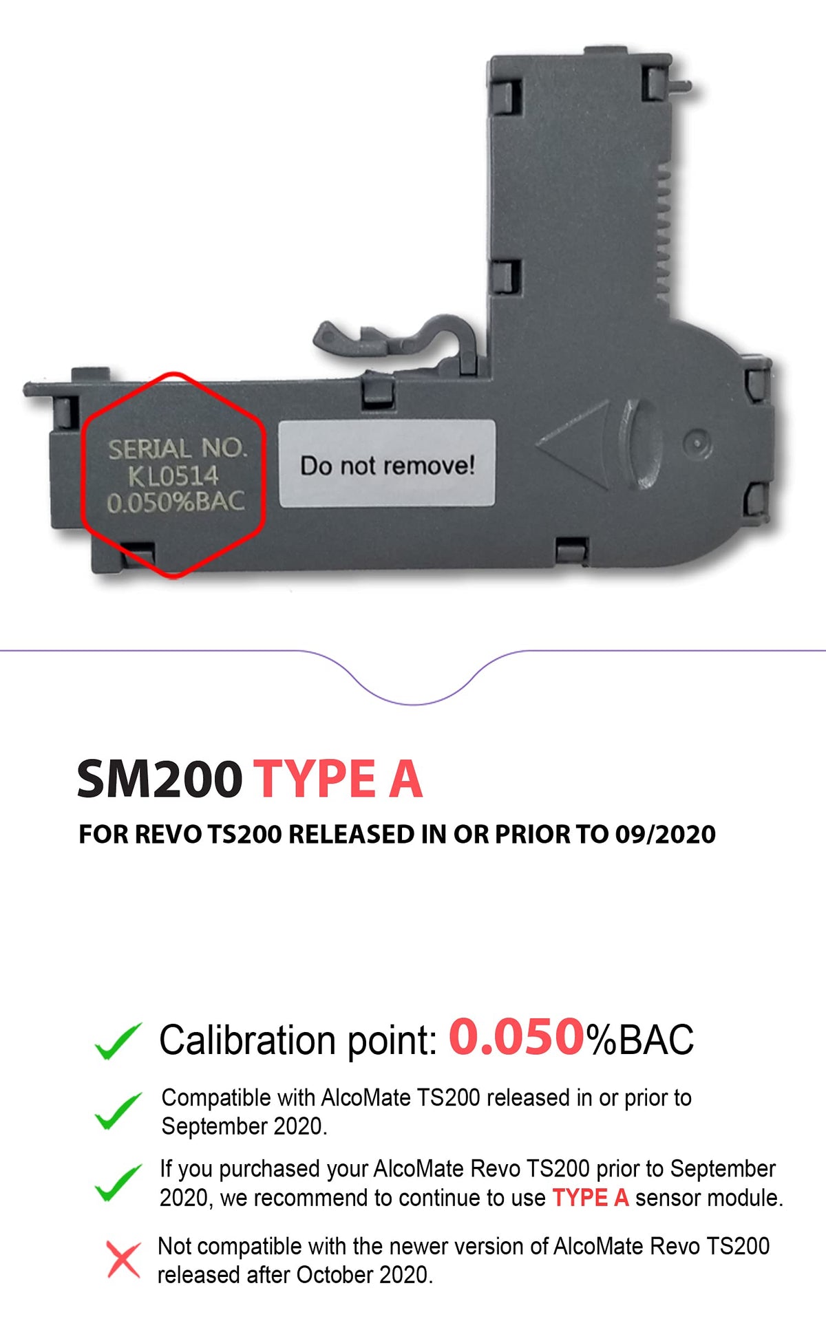 Sensor Module Replacement Type B V651063