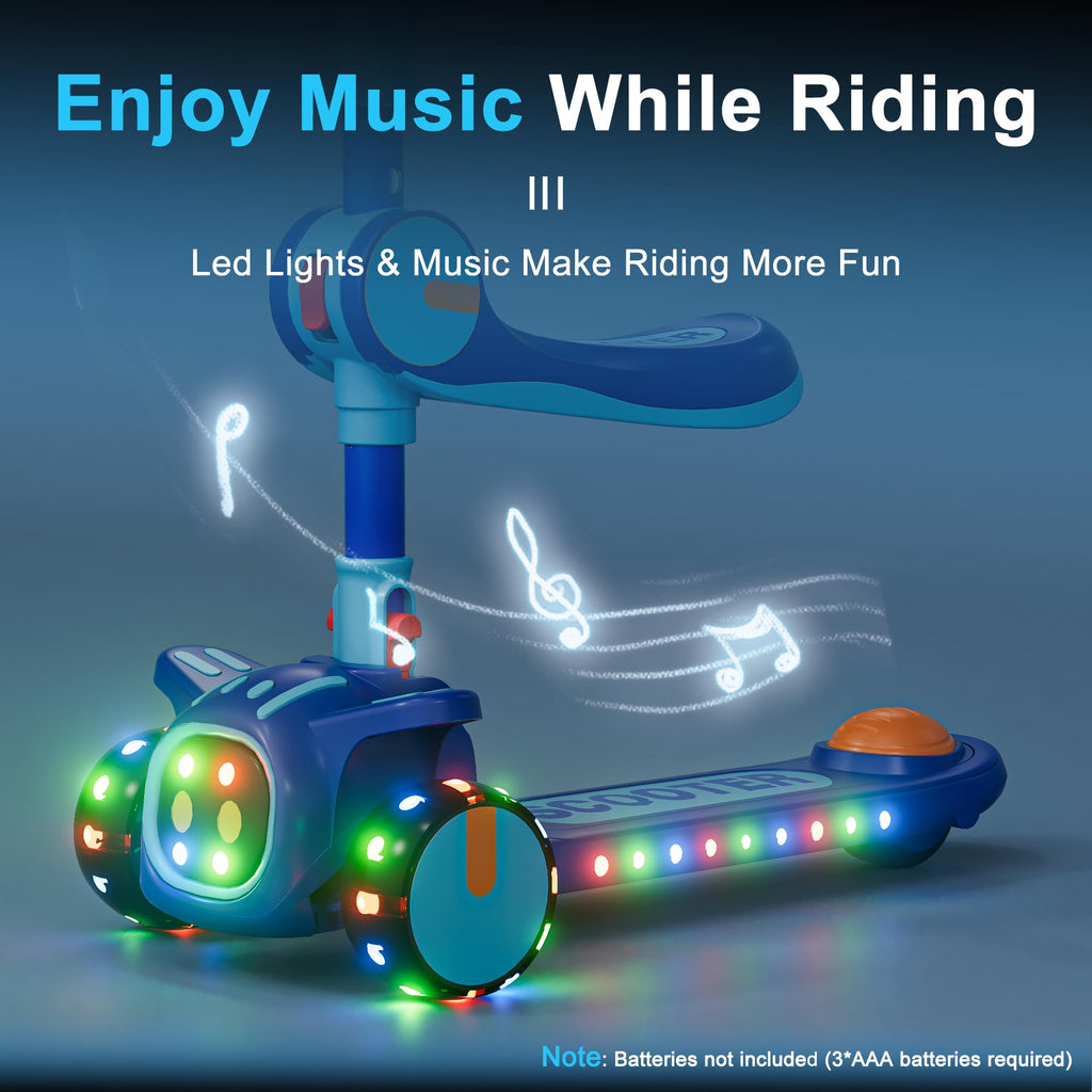 2-in-1 Kids 3 Wheel Kick Scooter with Adjustable Seat G933