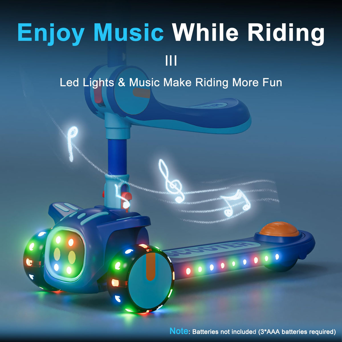 2-in-1 Kids 3 Wheel Kick Scooter with Adjustable Seat G933
