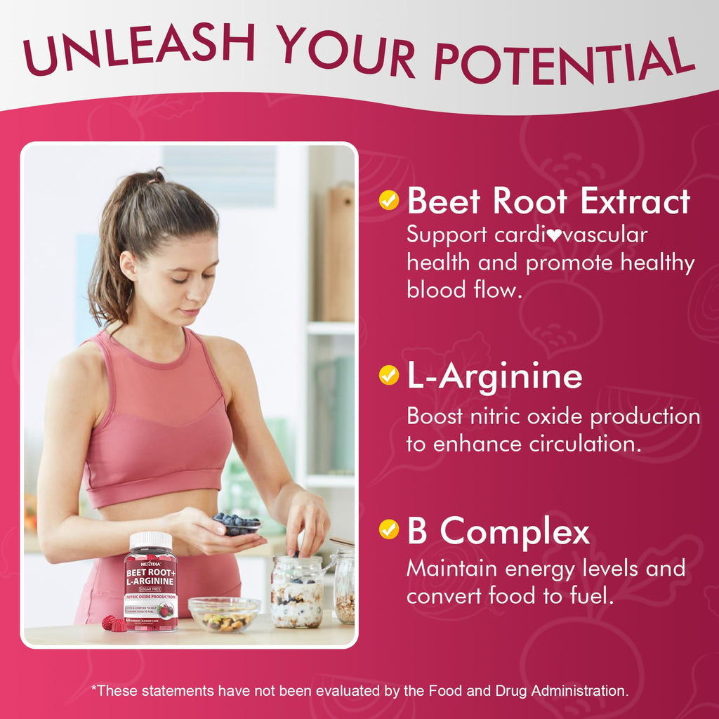 Beet Root Gummies 1200mg with L-Arginine and B Vitamins S450453