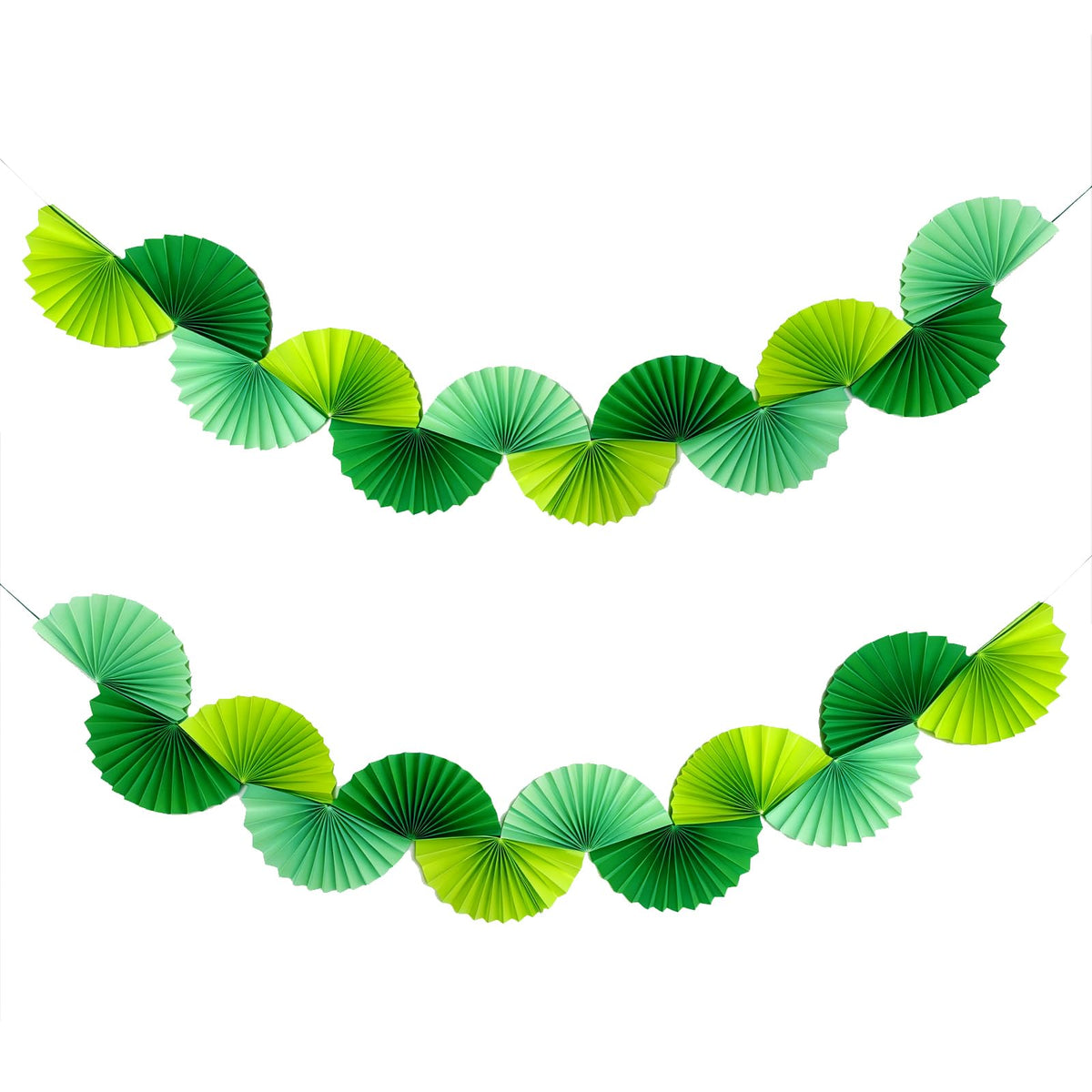 Green Paper Fan Garlands Y749