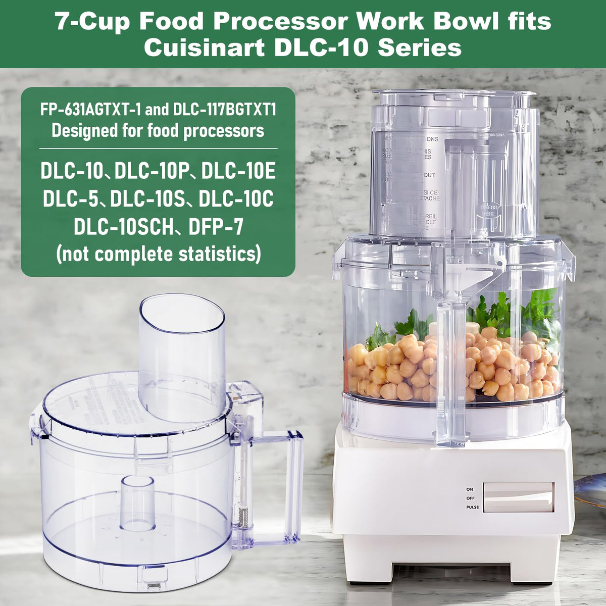 7-cup Food Processor Work Bowl with 4 Locking Tabs L28605