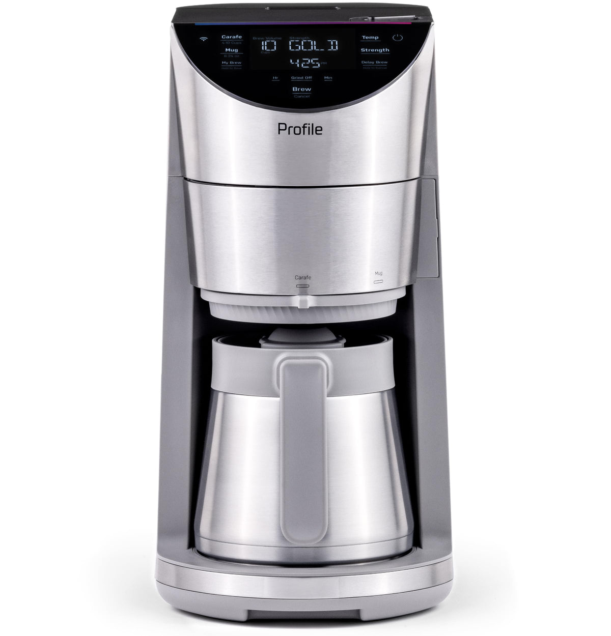 Smart Grind & Brew Coffee Maker with 90oz Water Reservoir, 10 Cup Thermal Carafe, Stainless Steel R52808