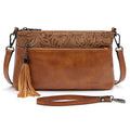 Turquoise Concho Embossed Crossbody Handbag Q241132
