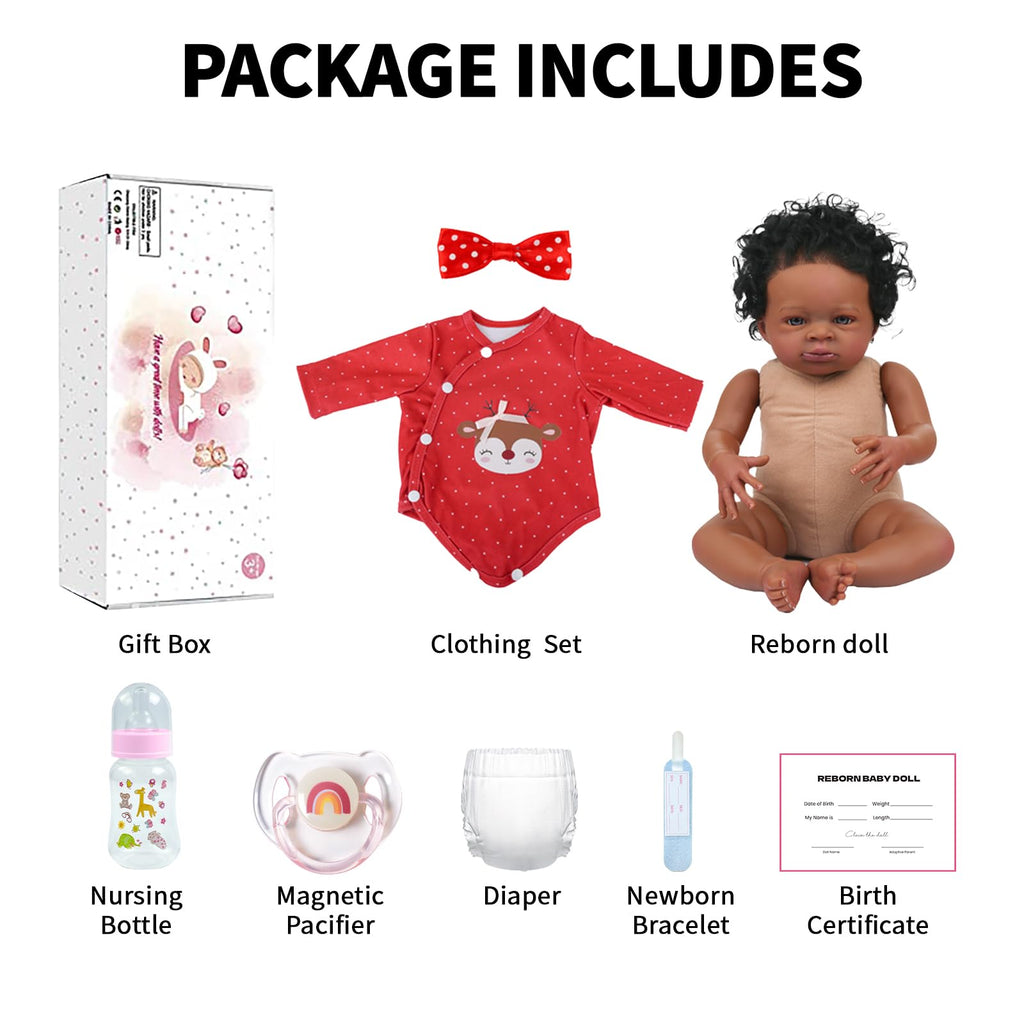 20 Inch Black Baby Doll R429