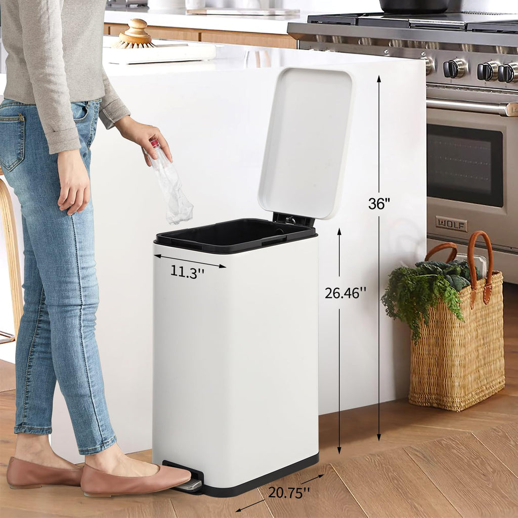 13.2 Gallon Slim Stainless Steel Trash Can K617768